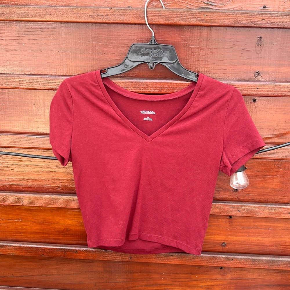 Red crop top